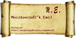 Moczkovcsák Emil névjegykártya